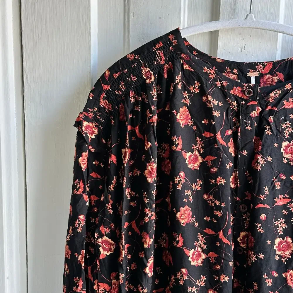 Free People Flower Fields Mini Dress Dark Combo Floral NWT – Size Large